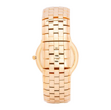 Movado Men's 0604577 Celestina Gold Stainless Steel Black Dial Watch