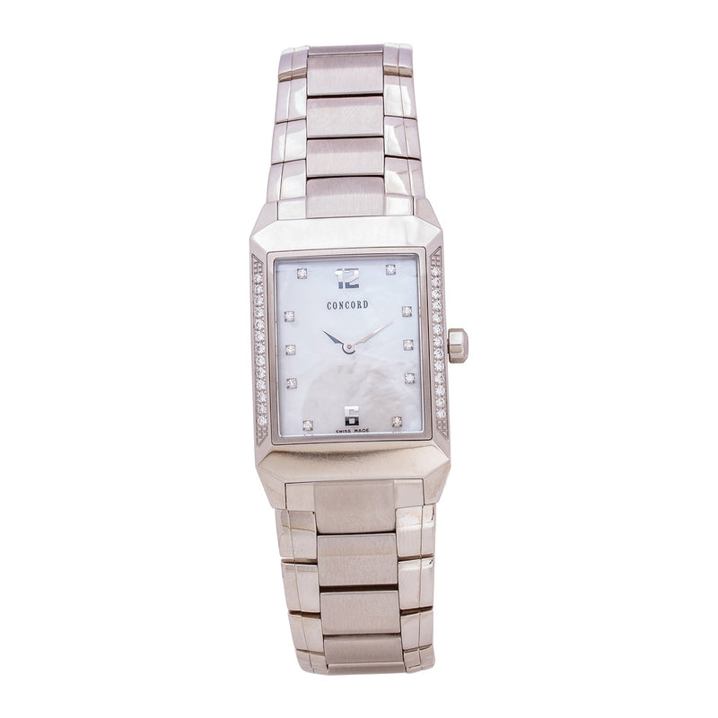 Concord 0310791 Carlton Men's 27mm Mother of Pearl Silver Stainless Steel Quartz Watch
