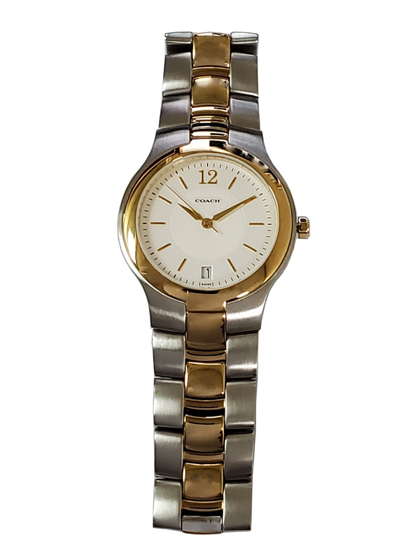 Coach 14200009 Unisex 35mm Two-Tone Silver & Gold Stainless Steel Quartz Watch