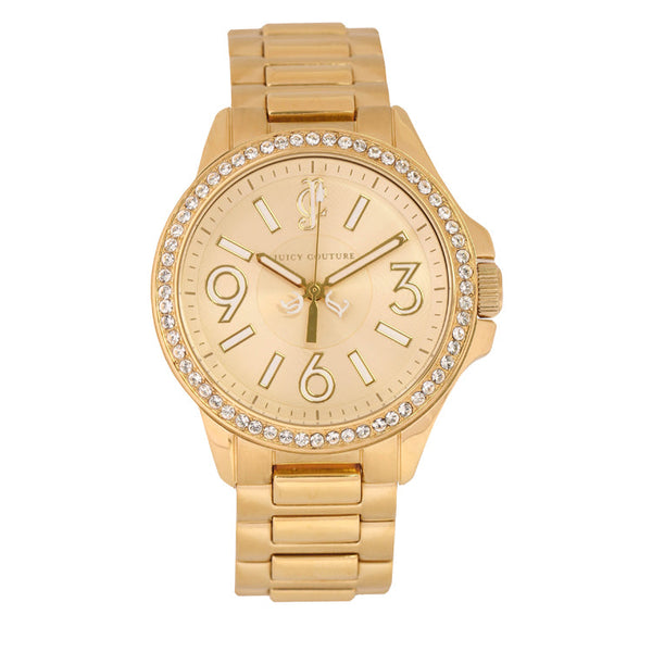 Juicy Couture 1900959 Jetsetter Women's 38mm Crystal Bezel Steel Gold Watch