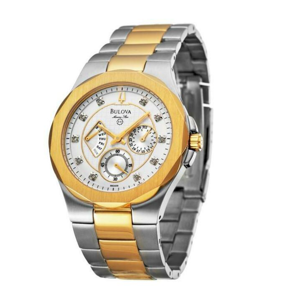 Bulova 98D006 Men's 40mm Chronograph Two-Tone Gold Watch