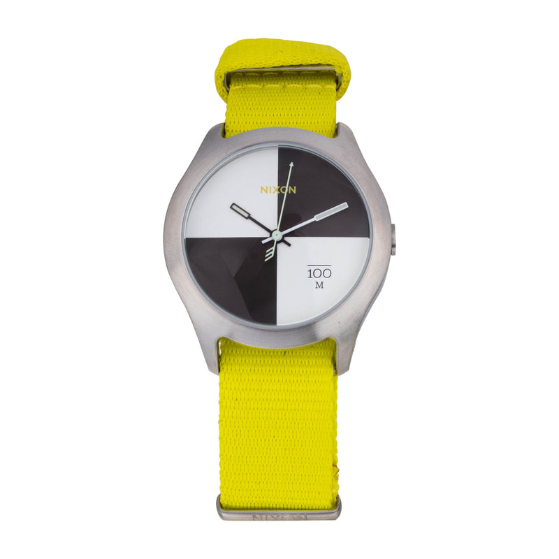 Nixon A3441262 Quad Unisex 39mm Neon Yellow Nylon Quartz Watch
