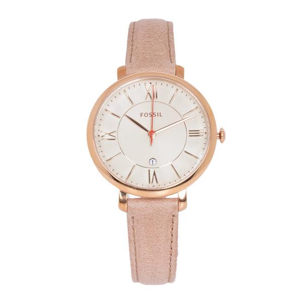 Fossil ES3487 Jacqueline Women's 36mm Sand Leather Rose Gold Quartz Watch