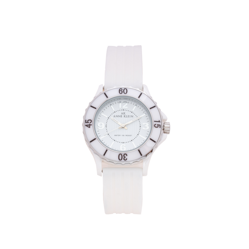 Anne Klein Women's 39 mm White Dial Ceramic Diver Watch 10-9419WTWT