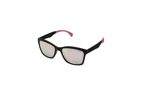 Guess 7434 02C Women's Black Frame Pink Smoke Mirrored Lens Sunglasses